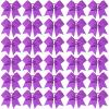 CN 30PCS 8" Large Cheer Bows, Cheerleading Bows Ponytail Holder for Girls, Grosgrain Ribbon Purple Cheer Hair Bows with Elastic Hair Tie for Cheerleader College Sports Softball Competition view 1