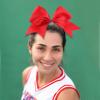 CN 30PCS 8" Large Cheer Bows, Cheerleading Bows Ponytail Holder for Girls, Grosgrain Ribbon Red Cheer Hair Bows with Elastic Hair Tie for Cheerleader College Sports Softball Competition view 2