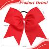 CN 30PCS 8" Large Cheer Bows, Cheerleading Bows Ponytail Holder for Girls, Grosgrain Ribbon Red Cheer Hair Bows with Elastic Hair Tie for Cheerleader College Sports Softball Competition view 3