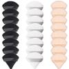 24 Pieces Powder Puff, Triangle Makeup Puff Cotton Powder Face Washable Body Powder Puff for Loose Powder Body Cosmetic Foundation Sponge Makeup Tool (8B8W8N) view 1