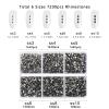 Beadsland 7200pcs Flatback Rhinestones,Gray Rhinestone Nail Gems Round Crystal Rhinestones for Crafts,Mixed 6 Sizes with Wax Pencil Kit, SS3-SS10,Black Diamond view 4