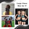 CN 30PCS 8" Large Cheer Bows, Cheerleading Bows Ponytail Holder for Girls, Grosgrain Ribbon Black Cheer Hair Bows with Elastic Hair Tie for Cheerleader College Sports Softball Competition view 2
