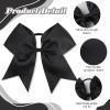 CN 30PCS 8" Large Cheer Bows, Cheerleading Bows Ponytail Holder for Girls, Grosgrain Ribbon Black Cheer Hair Bows with Elastic Hair Tie for Cheerleader College Sports Softball Competition view 4
