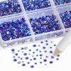 Beadsland 7200pcs Flatback Rhinestones,Royal Blue Rhinestone Nail Gems Round Crystal Rhinestones for Crafts,Mixed 6 Sizes with Wax Pencil Kit, SS3-SS10,Sapphire view 3