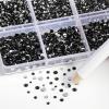 Beadsland 7200pcs Flatback Rhinestones,Black Rhinestone Nail Gems Round Crystal Rhinestones for Crafts,Mixed 6 Sizes with Wax Pencil Kit, SS3-SS10,Jet Black view 3