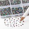 Beadsland 7200pcs Flatback Rhinestones,Green Rhinestone Nail Gems Round Crystal Rhinestones for Crafts,Mixed 6 Sizes with Wax Pencil Kit, SS3-SS10,Green Volcano view 3