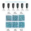Beadsland 7200pcs Flatback Rhinestones,Blue Rhinestone Nail Gems Round Crystal Rhinestones for Crafts,Mixed 6 Sizes with Wax Pencil Kit, SS3-SS10,Aquamarine view 4