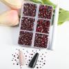 Beadsland 7200pcs Flatback Rhinestones,Dark Red Rhinestone Nail Gems Round Crystal Rhinestones for Crafts,Mixed 6 Sizes with Wax Pencil Kit, SS3-SS10,Dark Siam view 2