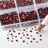 Beadsland 7200pcs Flatback Rhinestones,Dark Red Rhinestone Nail Gems Round Crystal Rhinestones for Crafts,Mixed 6 Sizes with Wax Pencil Kit, SS3-SS10,Dark Siam view 3