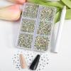 Beadsland 7200pcs Flatback Rhinestones,AB Crystal Rhinestone Nail Gems Round Crystal Rhinestones for Crafts,Mixed 6 Sizes with Wax Pencil Kit, SS3-SS10,Crystal AB view 2