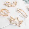 BBRATS 6 PCS,Metal, Plastic geometric shape minimalistic lock Hair Clips for Women and Girls,white view 2