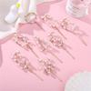 BBRATS 6 PCS,Metal, Plastic geometric shape minimalistic lock Hair Clips for Women and Girls,white view 3