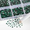 Beadsland 7200pcs Flatback Rhinestones,Green Rhinestone Nail Gems Round Crystal Rhinestones for Crafts,Mixed 6 Sizes with Wax Pencil Kit, SS3-SS10,Emerald view 3