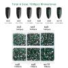 Beadsland 7200pcs Flatback Rhinestones,Green Rhinestone Nail Gems Round Crystal Rhinestones for Crafts,Mixed 6 Sizes with Wax Pencil Kit, SS3-SS10,Emerald view 4