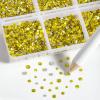 Beadsland 7200pcs Flatback Rhinestones,Yellow Rhinestone Nail Gems Round Crystal Rhinestones for Crafts,Mixed 6 Sizes with Wax Pencil Kit, SS3-SS10,Citrine/Lemon Yellow view 3