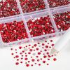 Beadsland 7200pcs Flatback Rhinestones, Red AB Rhinestone Nail Gems Round Crystal Rhinestones for Crafts,Mixed 6 Sizes with Wax Pencil Kit, SS3-SS10, Light Siam view 3