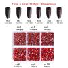 Beadsland 7200pcs Flatback Rhinestones, Red AB Rhinestone Nail Gems Round Crystal Rhinestones for Crafts,Mixed 6 Sizes with Wax Pencil Kit, SS3-SS10, Light Siam view 4