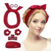 Fitifun Hair Curlers, 61' Extra Long No Heat Curling Headband Hair Curlers to Sleep In, Heatless Hair Curlers for Long Hair (Red) view 1