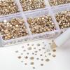 Beadsland 7200pcs Flatback Rhinestones,Gold Rhinestone Nail Gems Round Crystal Rhinestones for Crafts,Mixed 6 Sizes with Wax Pencil Kit, SS3-SS10,Golden Shadow view 2