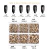 Beadsland 7200pcs Flatback Rhinestones,Gold Rhinestone Nail Gems Round Crystal Rhinestones for Crafts,Mixed 6 Sizes with Wax Pencil Kit, SS3-SS10,Golden Shadow view 4