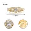 EVER FAITH Bridal Hair Accessory for Bride Austrian Crystal CZ Art Deco Flower Vine Barrette Clip for Women Clear Gold-Tone view 4