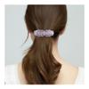 EVER FAITH Wedding Austrian Crystal CZ Art Deco Flower Tear Drop Hair Barrette Clip for Woman Purple Silver-Tone view 1