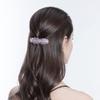 EVER FAITH Wedding Austrian Crystal CZ Art Deco Flower Tear Drop Hair Barrette Clip for Woman Purple Silver-Tone view 2