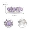 EVER FAITH Wedding Austrian Crystal CZ Art Deco Flower Tear Drop Hair Barrette Clip for Woman Purple Silver-Tone view 4