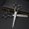 6.0 Inch Hair Scissors Set, Silver Dragon Handle Barber Shears Haircut Scissors Salon Trimming Scissors, Hair Shears Blending Scissor Kit, for Men Women Home Use view 1