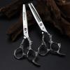 6.0 Inch Hair Scissors Set, Silver Dragon Handle Barber Shears Haircut Scissors Salon Trimming Scissors, Hair Shears Blending Scissor Kit, for Men Women Home Use view 2