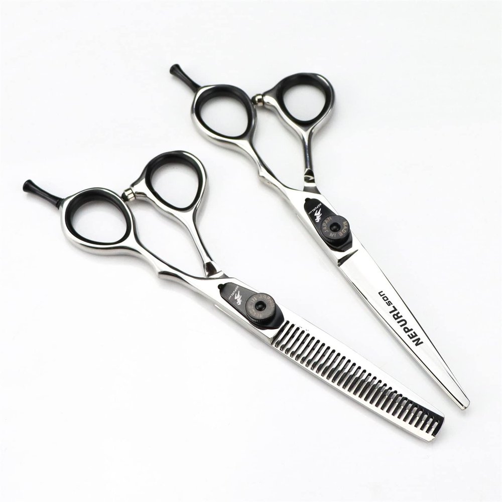6.0 Inch Professional Hair Scissors Set, Barber Shears Haircut Scissors Salon Trimming Scissors, Bangs Scissors, Sharp and Durable, Japan 440C, with Bag, for Men Women Home Use