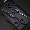 6.0 Inch Professional Hair Scissors Set, Violet Handle Barber Shears Haircut Scissors Salon Trimming Scissors, Hair Shears Blending Scissor Kit, for Men Women Home Use view 2