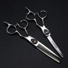 6.0 Inch Professional Hair Scissors Set, Barber Shears Haircut Scissors Salon Trimming Scissors, Bangs Scissors, Sharp and Durable, Japan 440C, with Bag, for Black Barber, Salon, Home view 2