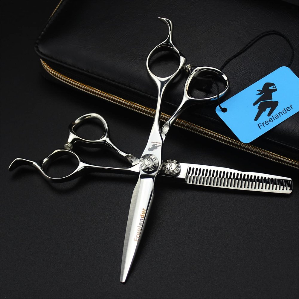 6.0 Inch Hair Scissors Set, Barber Shears Haircut Scissors Salon Trimming Scissors, Hair Shears Blending Scissor Kit, Japan 440C, for Men Women Home Use