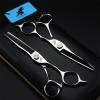 6.0 Inch Professional Hair Scissors Set, Barber Shears Haircut Scissors Salon Trimming Scissors, Retro Style, Sharp and Durable, Japan 440C, for Men Women Home Use view 2