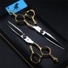 6.0 Inch Professional Hair Scissors Set, Barber Shears Haircut Scissors Salon Trimming Scissors, Retro Style, Sharp and Durable, Japan 440C, with Bag, for Men Women Home Use(Silver) view 2