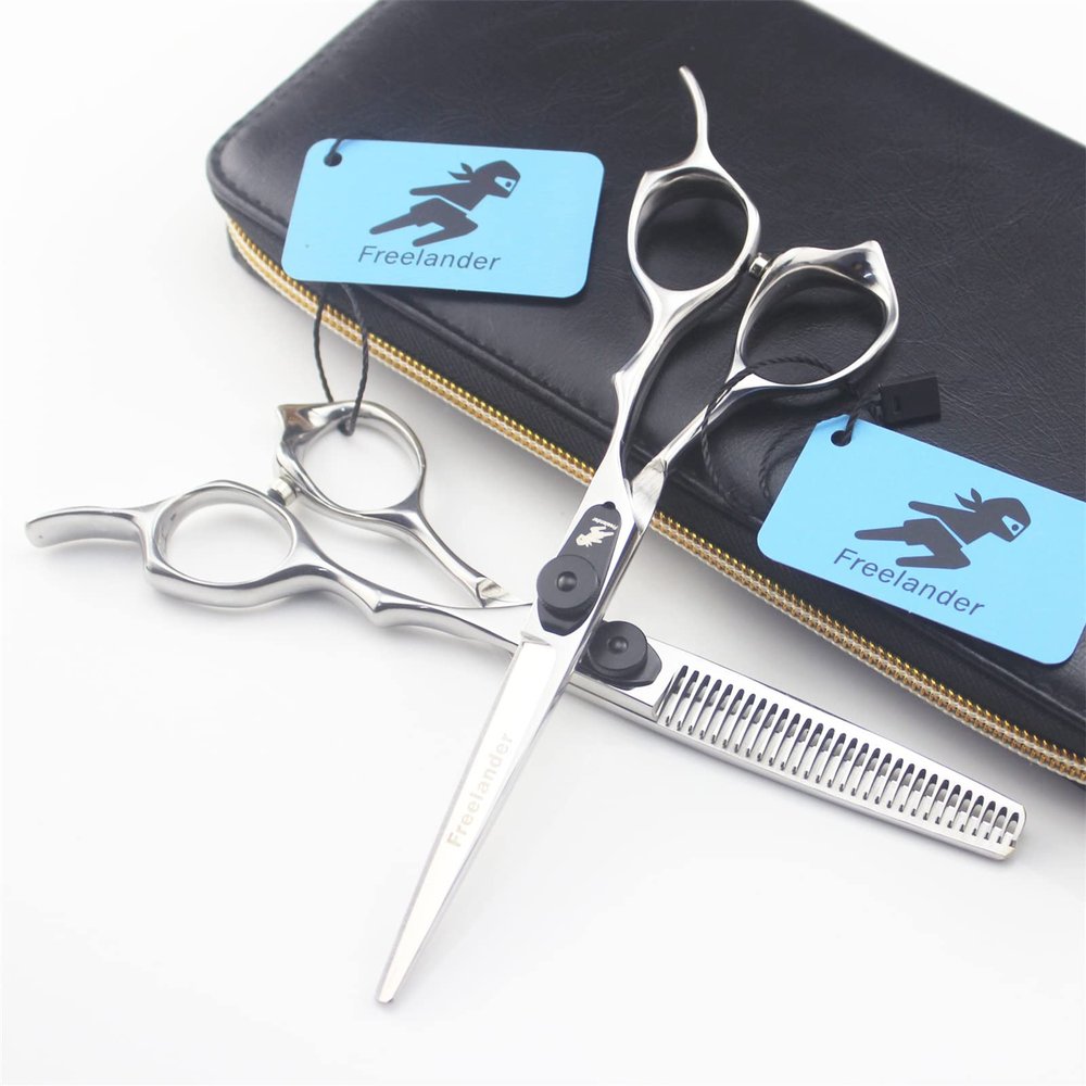 3 PCS Professional Hair Scissors Set, 6.0 Inch Barber Shears Haircut Scissors Salon Trimming Scissors, Hair Shears Blending Scissor Kit, for Barber, Salon, Home