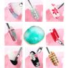 21 Pcs Nail Art Brushes Set Gel Nail Art Design Tools with Palette Nail Stuff Nail Tech Supplies 2-way Dotting Pens Acrylic Silicone Manicure Kit DIY Makeup Display Board, Green view 4