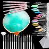 AUOCATTAIL Nail Art Design Tool Kit with Resin Palette, Rotating Display Stand, 2-Way Acrylic Dotting Pen, Green view 1
