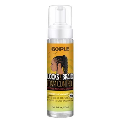 Braid Foam Control Braid Mousse for Braids Twist, Locs, No Flake Extra Hold High Shine Style and Moisturizes, Hair Braiding Mousse for Braids Lightweight Easy to Apply 8fl oz