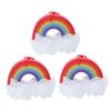 minkissy 3pcs Rainbow Bath Sponge Rainbow Loofah Body Scrubber Kids Shower Shower Balls Body Scrubber Exfoliator for Toddler Baby Kids Body Shower view 1