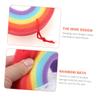 minkissy 3pcs Rainbow Bath Sponge Rainbow Loofah Body Scrubber Kids Shower Shower Balls Body Scrubber Exfoliator for Toddler Baby Kids Body Shower view 3