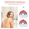 minkissy 3pcs Rainbow Bath Sponge Rainbow Loofah Body Scrubber Kids Shower Shower Balls Body Scrubber Exfoliator for Toddler Baby Kids Body Shower view 4