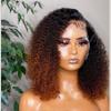 Short Bob Wig Curly 13x6 HD Lace Front Human Hair Wig Ombre Blonde #1B/4 Baby Hair 150% Density Natural Hairline Glueless Water Wave Pre-Plucked Brazilian Virgin Hair for Black Women 12 Inch view 1