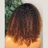 Short Bob Wig Curly 13x6 HD Lace Front Human Hair Wig Ombre Blonde #1B/4 Baby Hair 150% Density Natural Hairline Glueless Water Wave Pre-Plucked Brazilian Virgin Hair for Black Women 12 Inch view 4