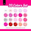 beetles Pink Gel Polish Set 20 Colors Hot Pink Alluring Sweetie Collection Nude Purple Glitter Red Uv Gel Manicure Kit with Base Glossy and Glitter Top Coat Gifts for Women view 2