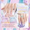 Beetles Pastel Gel Polish Set - 6 Colors Pink Yellow Blue Gel Polish Pastel Soak Off Uv Nail Lamp Gifts for Women Manicure Kit view 3