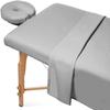 Crown Bedding 3 Piece Massage Table Spa Sheet Set 600 Thread Count Ultra Soft Egyptian Cotton - 1 Fitted Sheet 1 Flat Sheet 1 Face Rest Cover - Lavender view 1