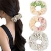 3 Pack Cute Lace Floral Hair Scrunchies for women, Lace Flower Hair Ties Floral Hair bands Scrunchies Ponytail Holders Floral Headbands Accessories for Girls view 1