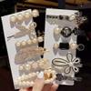 BBRATS Metal, Plastic Pearl Barrettes for Women, Black, 11 Piece view 1